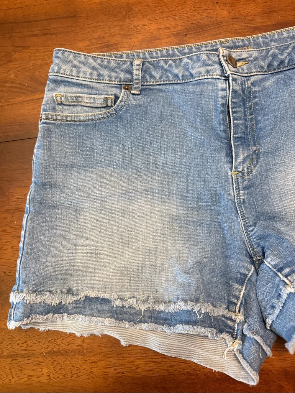 Michael Kors Light Blue Distressed Denim Shorts